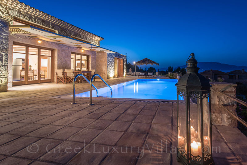 Seaview from the two bedroom villa with a pool in Zakynthos